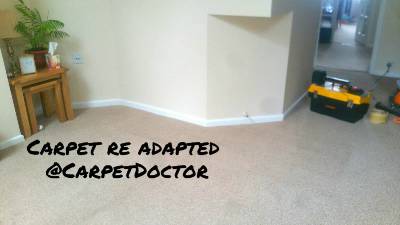 Carpet repair and cleaning.